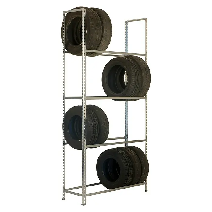 Simonrack Simonauto Estantería para neumáticos Autoclick Plus - L x An x Al: 30 x 100 x 200 cm, Capacidad de carga: 120 kg/balda, Número de baldas: 4 ud., Galvanizado