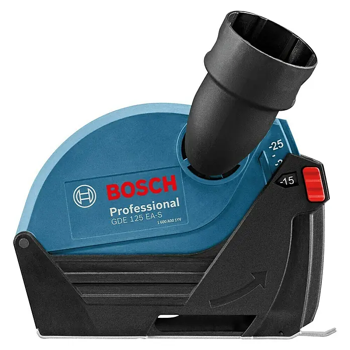 Bosch Professional Absaugvorrichtung GDE 125 EA-T - Passend für: Bosch Winkelschleifer GWS-Serie mit Ø 125 mm - Linke Seitenansicht