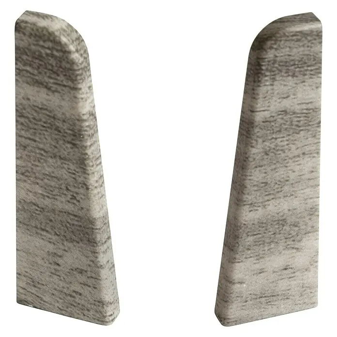 Egger Endkappe - Eiche Grau, 2 Stk., Passend für: Egger Sockelleisten 17 x 60 mm - Vorderansicht
