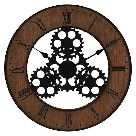 Reloj de pared redondo Metal wood