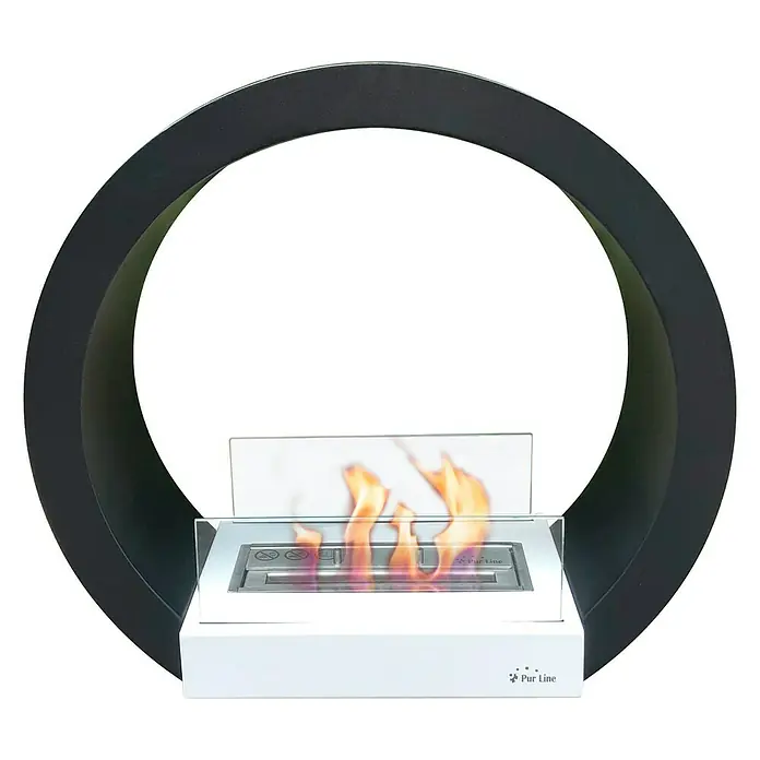 Purline Chimenea de bioetanol Morea B - L x An x Al: 25 x 60 x 55 cm, Negro