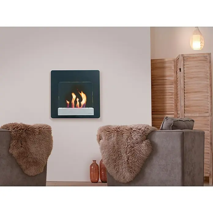 Purline Chimenea de bioetanol Hypnos - L x An x Al: 20 x 60 x 60 cm, Negro