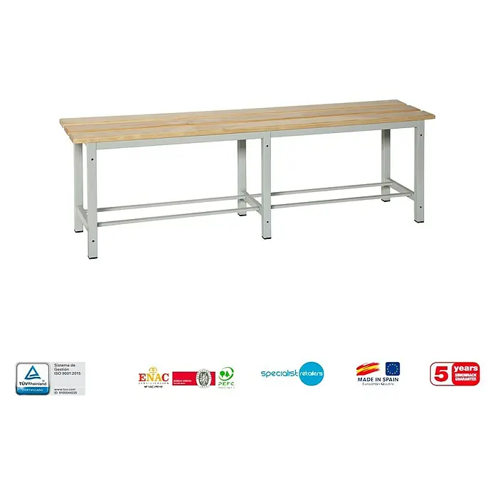 Simonrack Simonlocker Banco de vestuario Wood Desmontado - L x An x Al: 32 x 150 x 47,5 cm