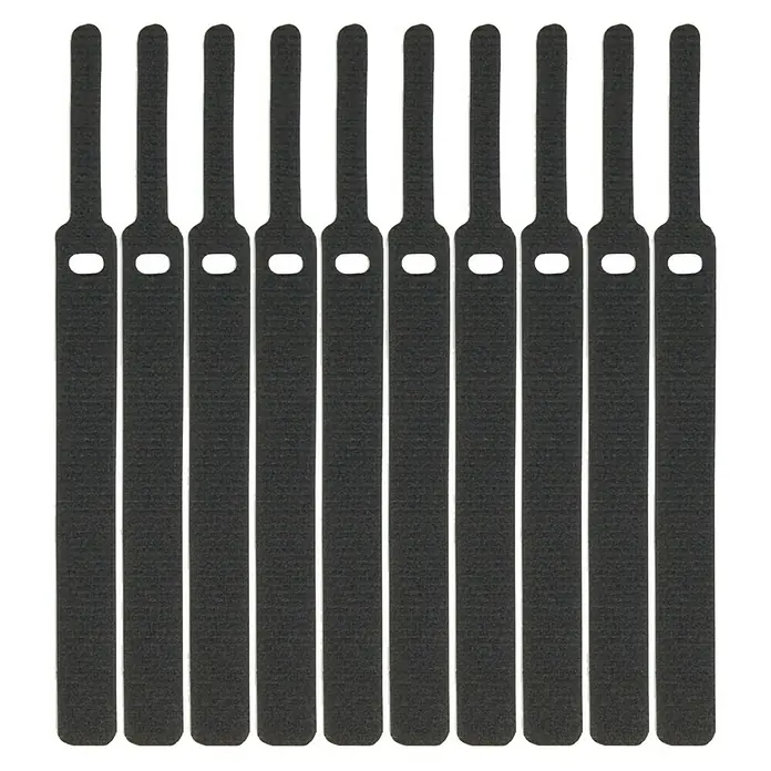 Label The Cable Klett-Kabelbinder Basic - Schwarz, 170 x 16 x 2 mm, 10 Stk. - Vorderansicht