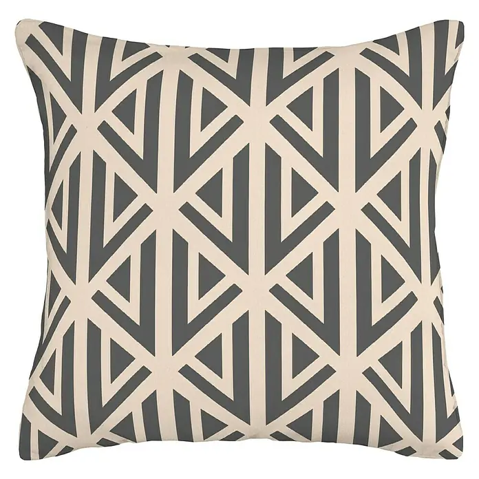 Cojín Irma - Negro, Marrón, 50 x 50 cm, 50 % algodón, 50 % poliéster
