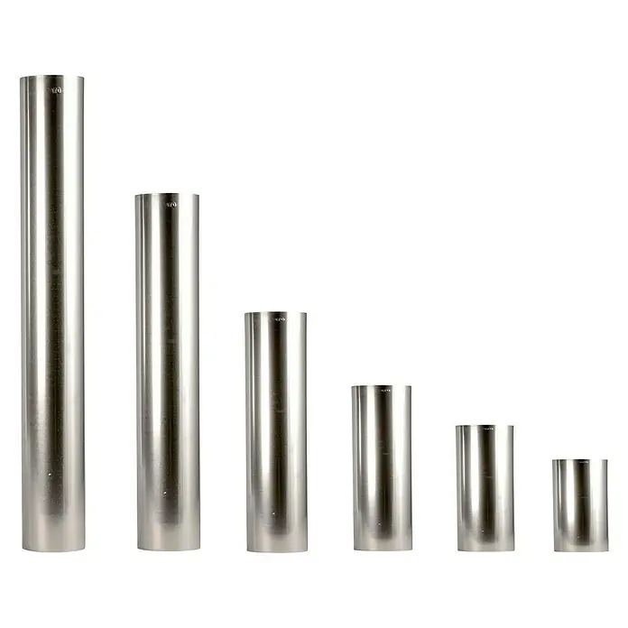 Bertrams Ofenrohr - Ø x L: 90 x 250 mm, Verzinkt, Silber