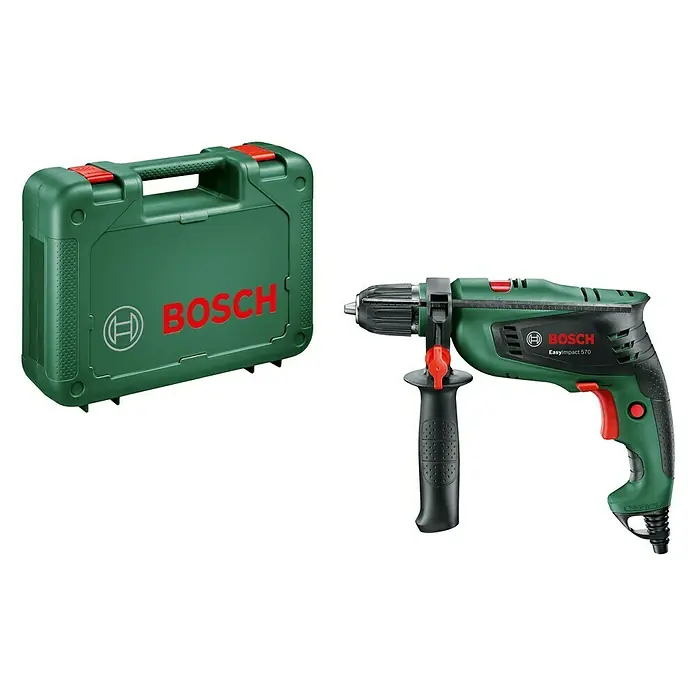 Bosch Easy Taladro percutor PSB 570 RE + accesorios X-Line - 570 W, 3.000 r.p.m.