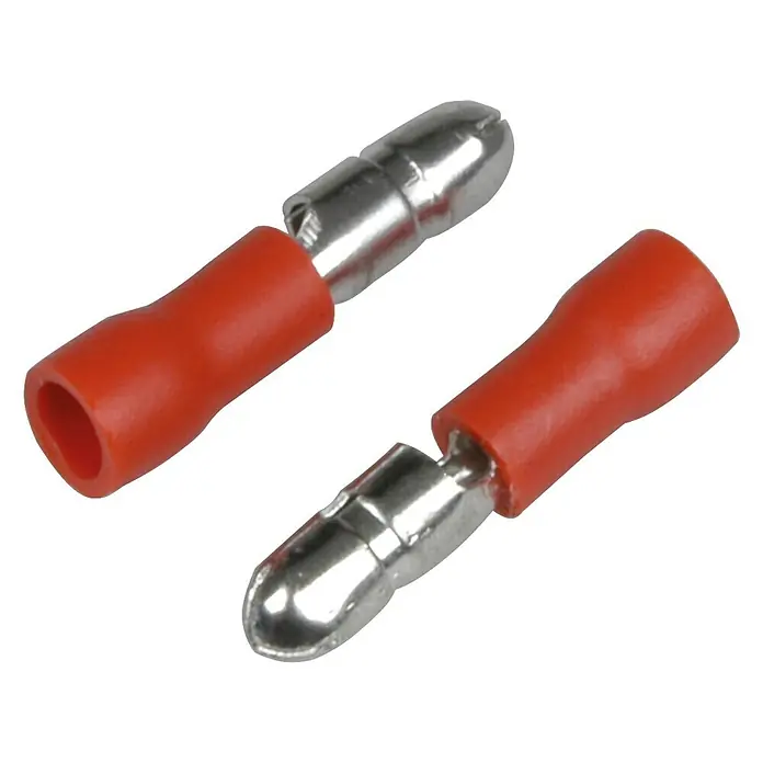 Cartrend Rundstecker - 20 Stk., Querschnitt: 0,25 - 1,5 mm², Rot - Ansicht von oben