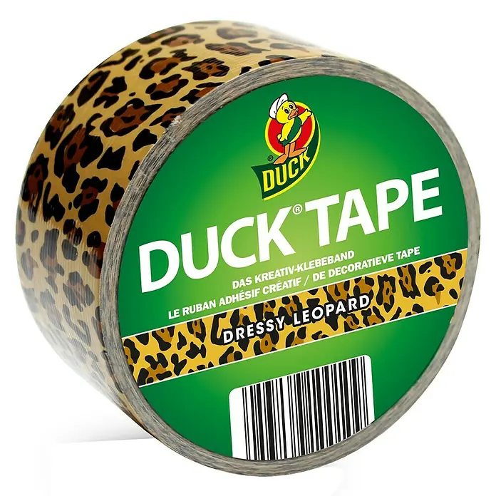 Duck Tape Kreativklebeband - Dressy Leopard, 9,1 m x 48 mm - Linke Seitenansicht