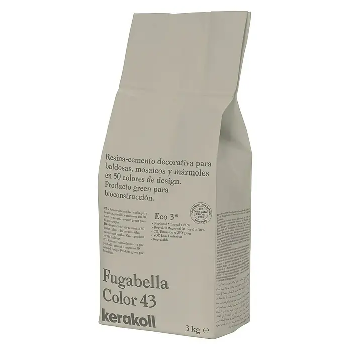 Kerakoll Sellador de resina - cemento Fugabella - Tono de color: 43, 3 kg