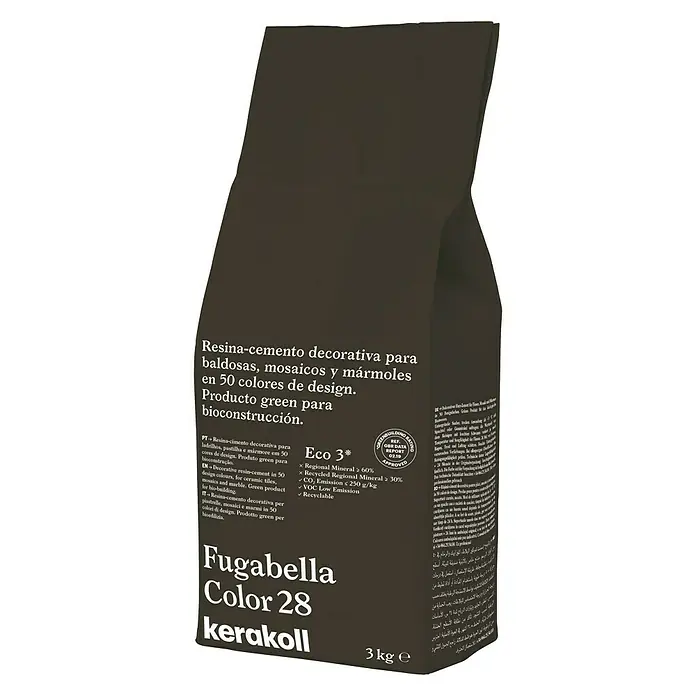 Kerakoll Sellador de resina - cemento Fugabella - Tono de color: 28, 3 kg