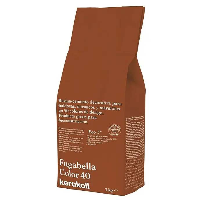 Kerakoll Sellador de resina - cemento Fugabella - Tono de color: 40, 3 kg