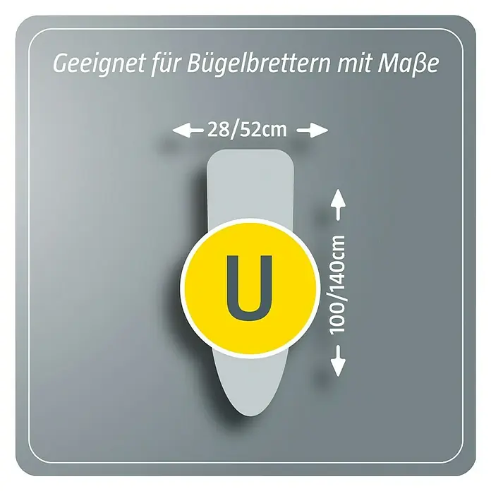 Bügeltischbezug Universal - Passend für: Bügeltische von 100 x 30 cm bis 140 x 52 cm, Dampfbügelgeeignet - Vorderansicht