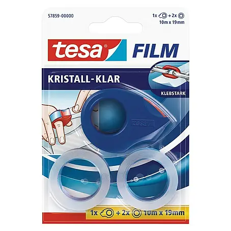 Tesa  Mini-Abroller crystal clear