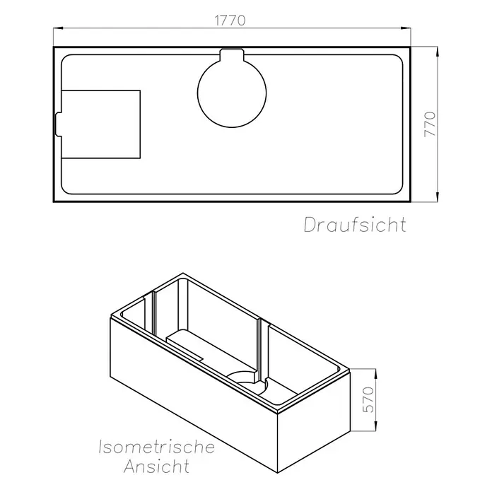 Ottofond Badewannenträger Punta - Passend für: Badewanne Punta 180 x 80 cm