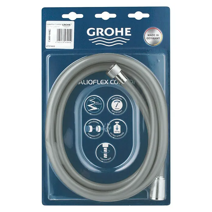 Grohe Vitalio Comfort Flexo de ducha - Largo: 200 cm, ½″, Plástico, Cromo