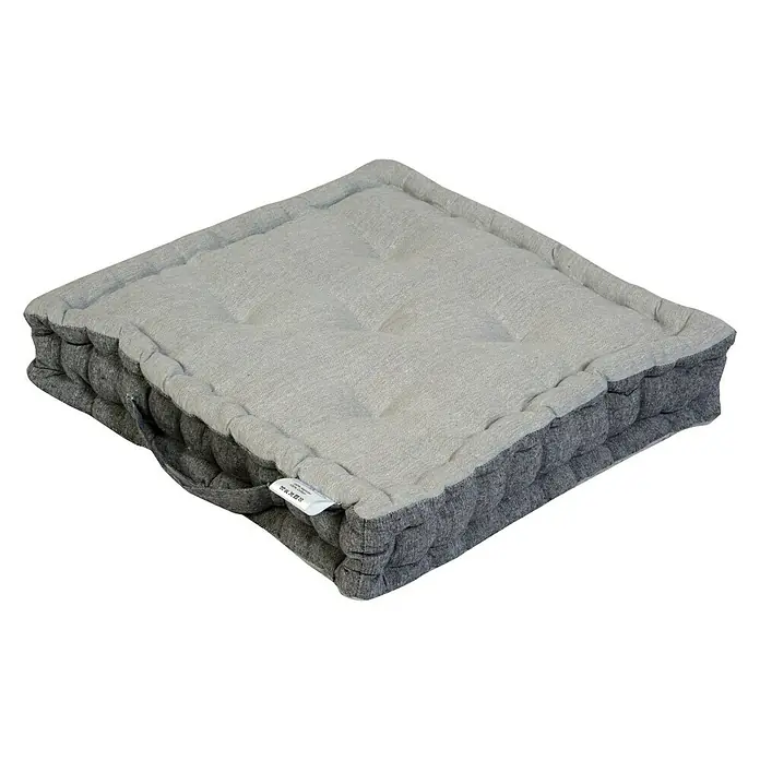 Cojín para suelo - Gris, 45 x 45 cm, 100% algodón