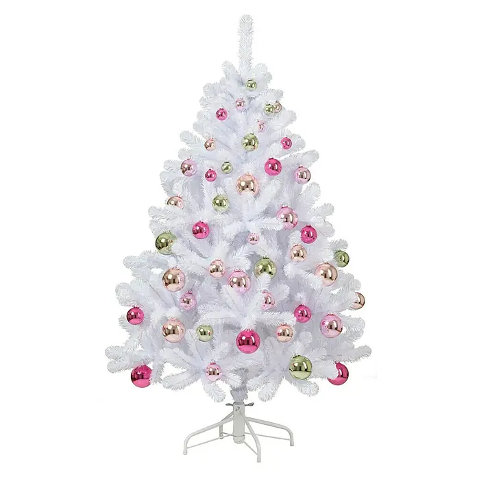 Árbol de Navidad artificial Canmore blanco - Altura: 155 cm, Blanco