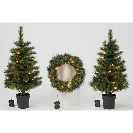 Künstlicher Weihnachtsbaum Set mit Kranz