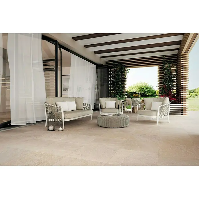 Corso Italia Feinsteinzeugfliese Stufe Regent - 30 x 60 cm, Ivory, Unglasiert