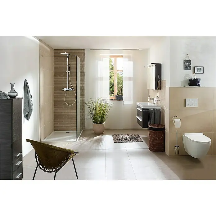 Modern 3.0 Waschtischunterschrank - 76 x 49 x 48,7 cm, 2 Schubkästen, Darkoak, Matt - Stimmungsaufnahme