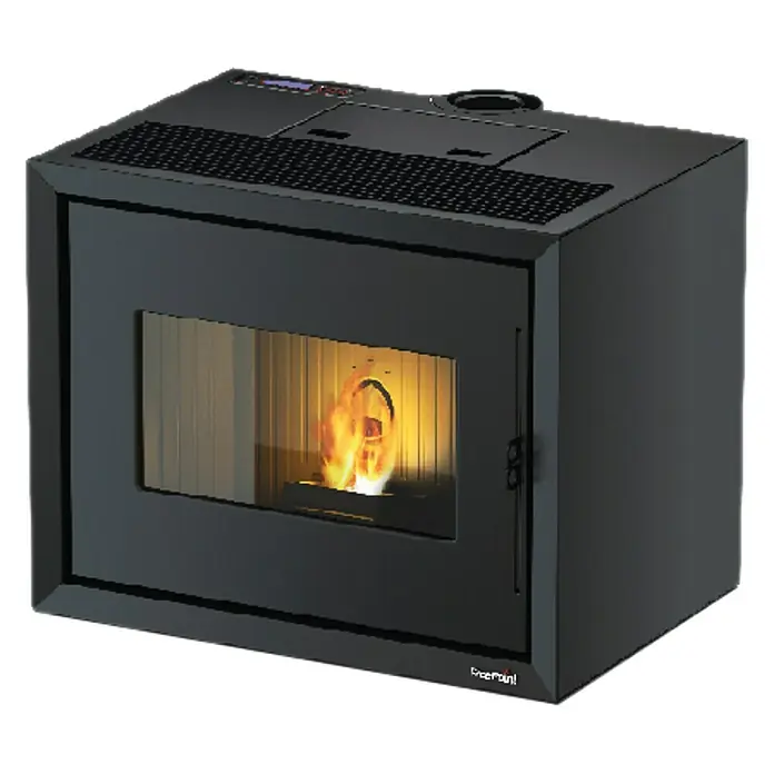 FreePoint Pelletofen Modo Airtight - 2,68 kW - 9,36 kW, Raumheizvermögen: 225 m³, Schwarz - Rechte Seitenansicht