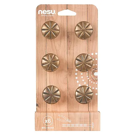 Nesu  Set de pomos para muebles 2600C 6 uds.
