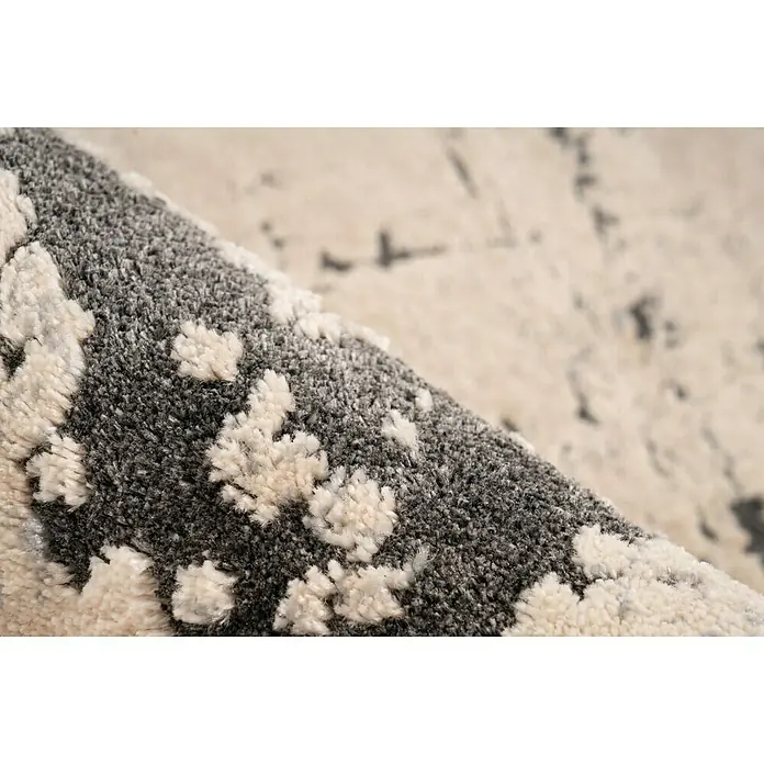 Kayoom Kurzflorteppich Palace VII - Anthrazit, 150 x 80 cm, 100 % Polypropylen - Detailaufnahme