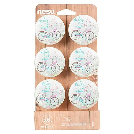 Nesu  Set de pomos para muebles Bicis 6 uds.