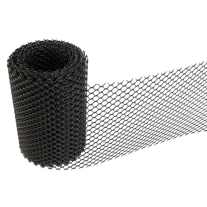 Windhager Laubschutznetz Cover für Dachrinnen - Länge: 6 m, Schwarz