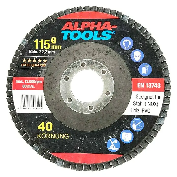 Schleifscheiben Set - Durchmesser: 115 mm, 5 -tlg.