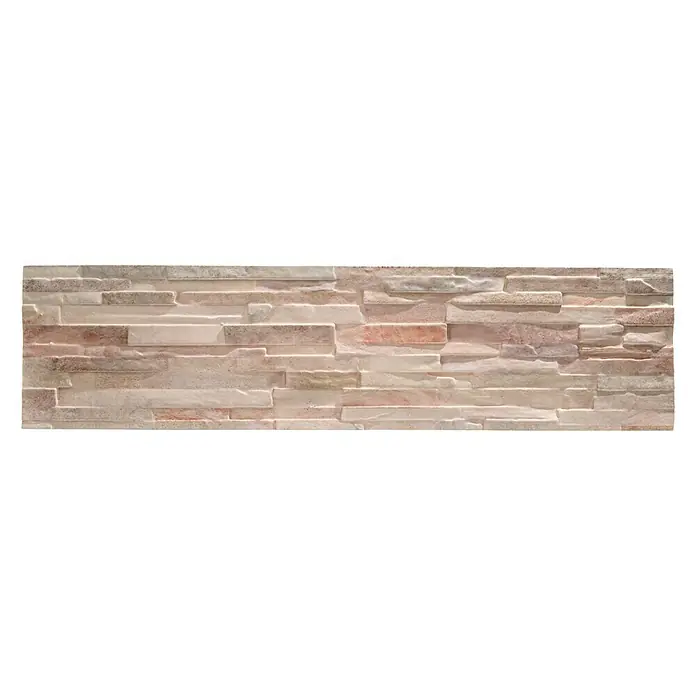 Revestimiento de pared decorativo Ultra light colorado - Marrón, Estructurado, 120 x 30 cm