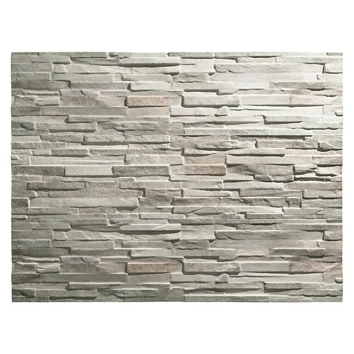 Revestimiento de pared decorativo Ultra light colorado - Marrón, Estructurado, 120 x 30 cm