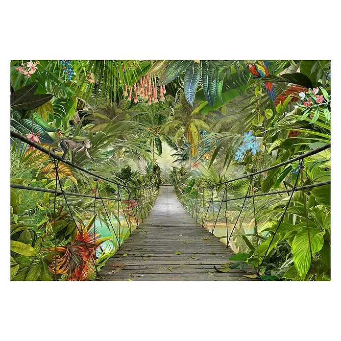 Komar Fototapete Wild Bridge - 8 -tlg., B x H: 368 x 254 cm, Papier - Vorderansicht