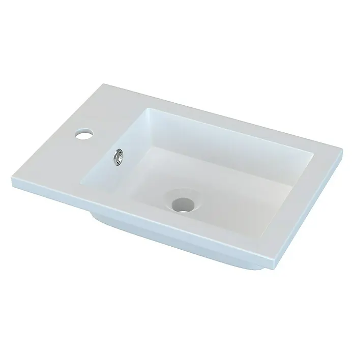 Camargue Espacio Einbauwaschbecken Guest - 50 x 33,5 cm, Mineralguss, Weiß