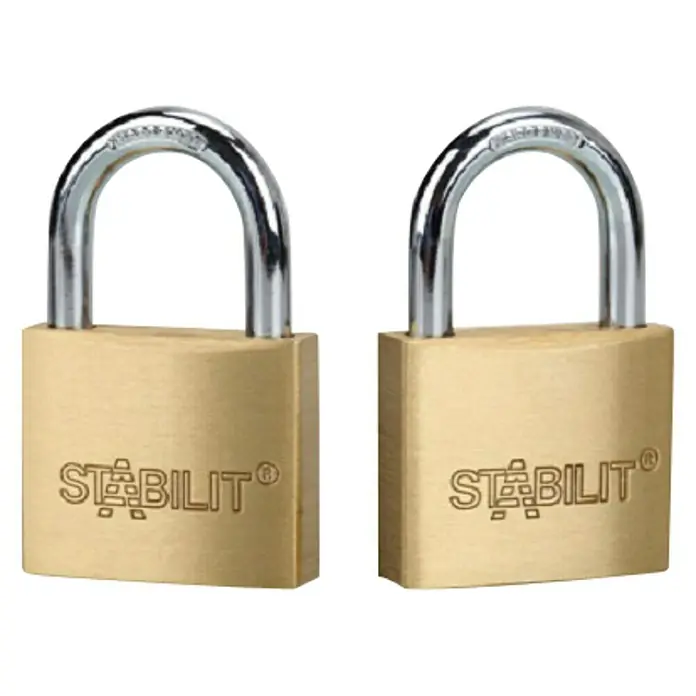 Stabilit Vorhängeschloss-Set M40-2 - Breite: 40 mm, Bügelstärke: 6,3 mm - Vorderansicht