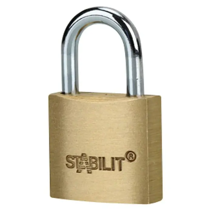 Stabilit Vorhängeschloss M20 - Breite: 21 mm, Bügelstärke: 3,5 mm - Vorderansicht