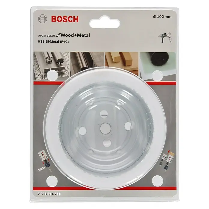Bosch Professional Lochsäge BiM Progressor - Durchmesser: 102 mm, HSS-Bimetall - Vorderansicht
