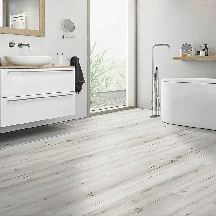 Classen Vinylboden GreenVinyl Schnee-Eiche - 1.290 x 173 x 3,8 mm, Landhausdiele - Stimmungsaufnahme