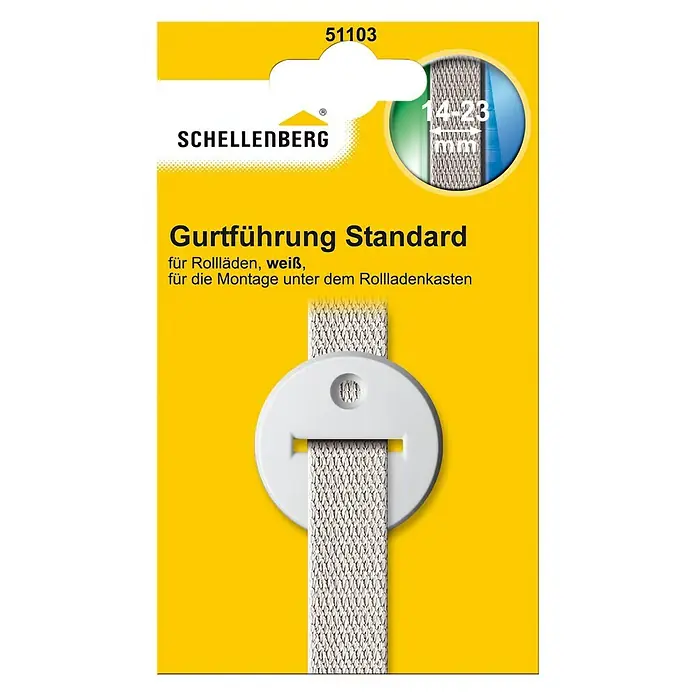 Schellenberg Gurtführung Mini & Maxi - Durchmesser: 42 mm, Weiß - Vorderansicht