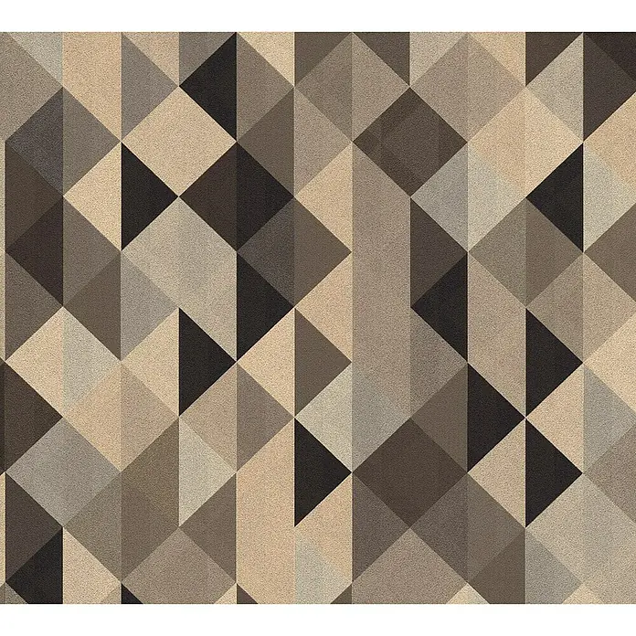 AS Creation Trendwall Vliestapete - Braun/Gold, Grafisch, 10,05 x 0,53 m - Detailaufnahme