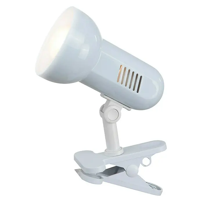 Globo Flexo con pinza de agarre Basic - 40 W, Blanco, L x An x Al: 24 x 16 x 21 cm