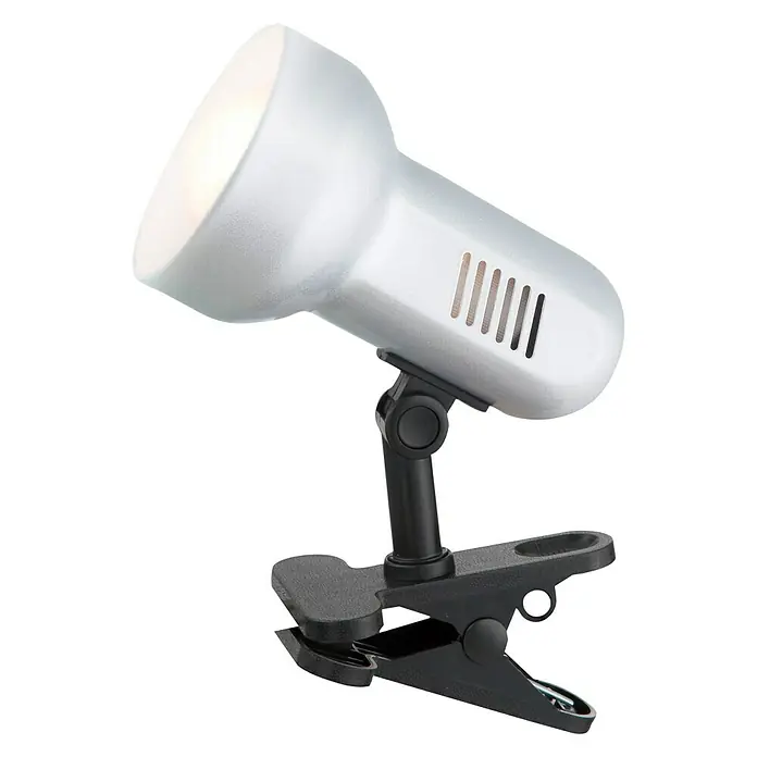 Globo Flexo con pinza de agarre Basic - 40 W, Plateado, L x An x Al: 24 x 16 x 21 cm