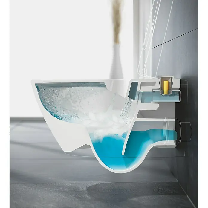 Villeroy & Boch Subway 2.0 Wand-WC-Set ViFresh - Spülrandlos, Mit schmutzabweisender Glasur, Spülform: Tief, WC Abgang: Waagerecht, Weiß