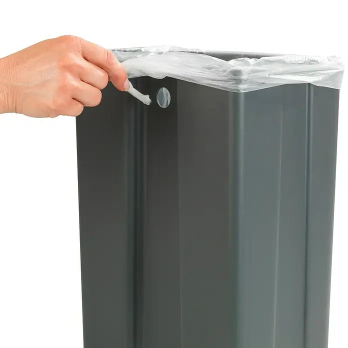 Wenko Cubo de basura para puertas - Gris, Polipropileno