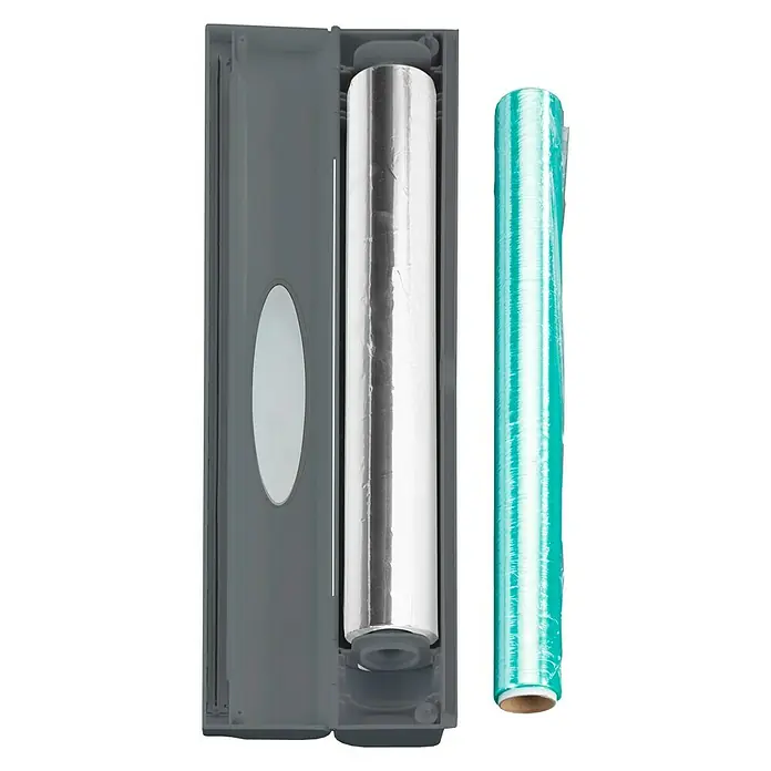 Wenko Dispensador Perfect Cutter 1-Click - ABS, Gris