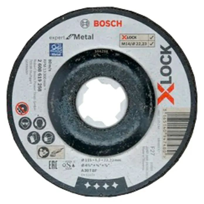 Bosch Professional X-Lock Disco de corte Expert for Metal - Diámetro disco: 115 mm, Espesor disco: 6 mm, Apto para: Metal