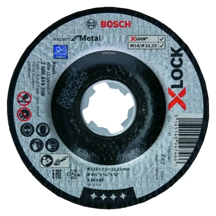 Bosch Professional X-Lock Disco de corte Expert for Metal - Diámetro disco: 115 mm, Espesor disco: 2,5 mm, Apto para: Metal