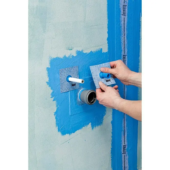 Knauf Dichtmanschette - Durchmesser Loch: 32 - 55 mm, 150 x 150 mm - Anwendungsbeispiel