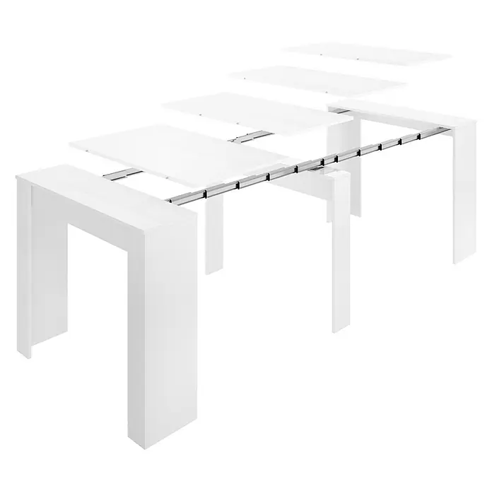 Mesa de comedor Kiona - L x An x Al: 90 x 239 x 77 cm, Blanco